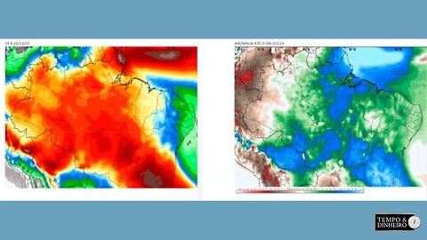 Chuvas pesadas no centro-norte, MG e ES. RS tem chuvas mal distribuídas