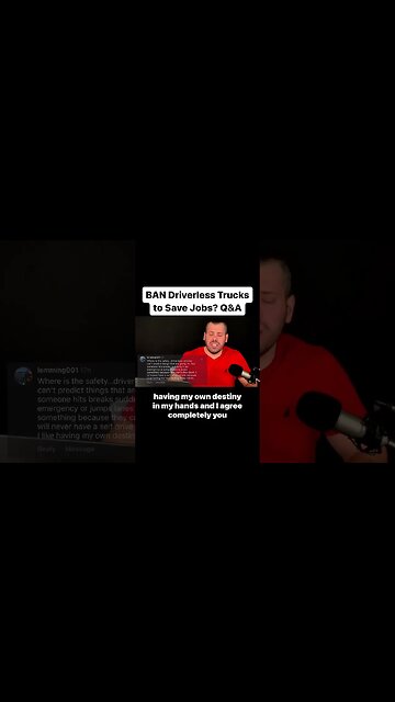 Ban Driverless Trucks to Save Jobs Part 2 #shorts