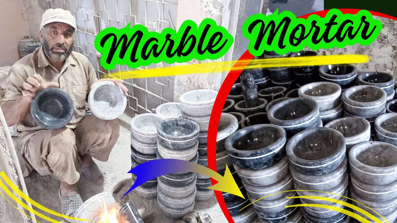 How to Make marble Mortar & Pestle Set - Hmam Dasta/Langri/Okhli/ Spice Grinder for Kitchen