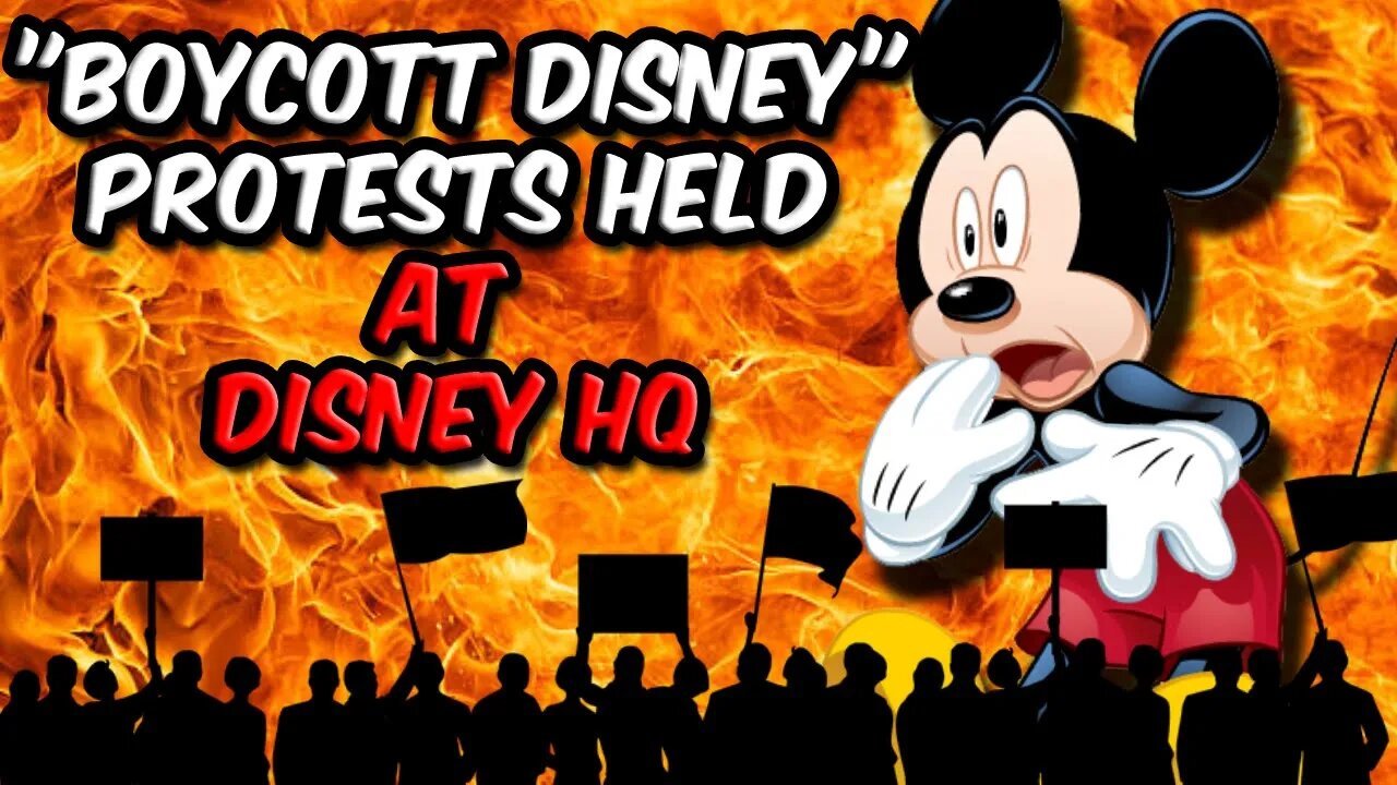 BOYCOTT DISNEY protest held at DISNEY HQ!