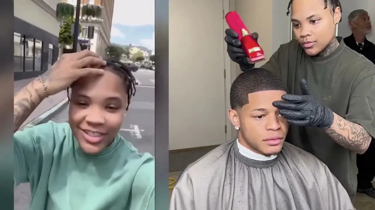 yk osiris runs out on female barber