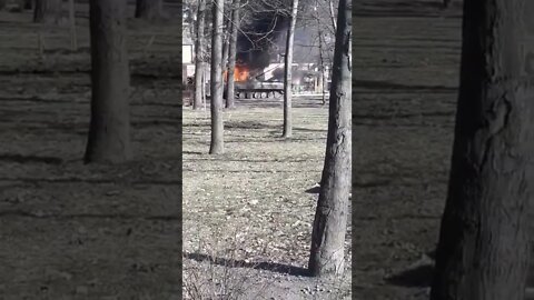 Ukraine War - Bucha - Russian Vehicle Burns