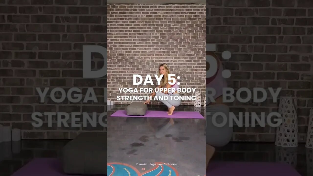 Day 5 Yoga for Upper Body Strength & Toning #yoga #upperbody #crowpose #strength #motivation #30days