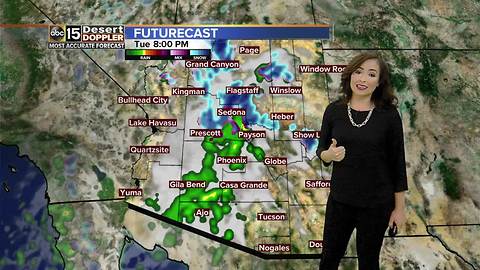 Storm system moving into Arizona