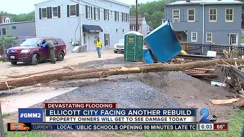 Ellicott City property owners to see flood damage for the first time