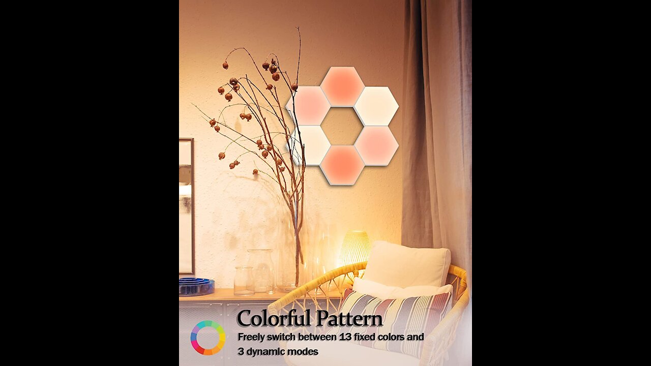 Nanoleaf Hexagon Lights with Remote, Smart DIY Hexagon Wall Light