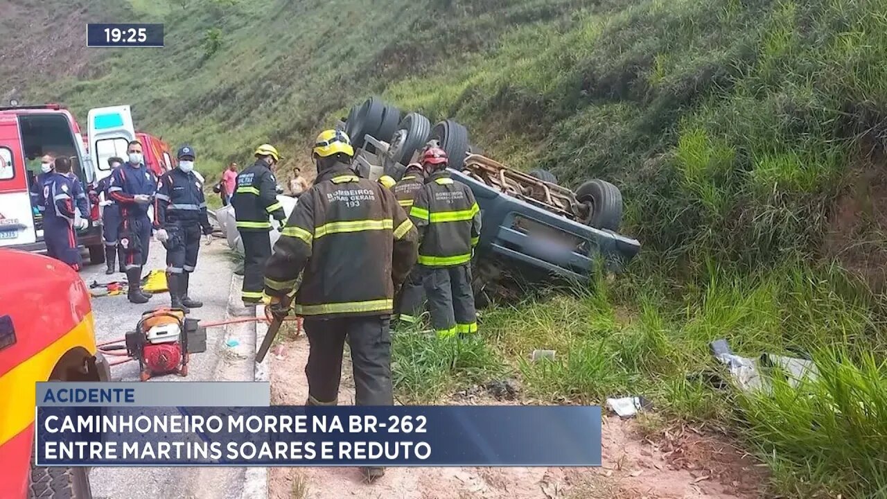 Acidente: Caminhoneiro Morre na BR-262 entre Martins Soares e Reduto.