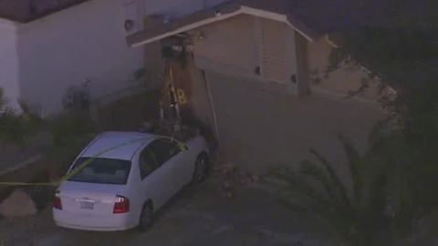 Woman drives into home near Windmill, Pollock