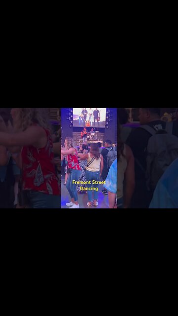 “Everybody” is on Fremont street in Las Vegas. Nonstop dance party ￼￼