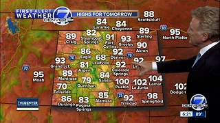 Thursday evening forecast