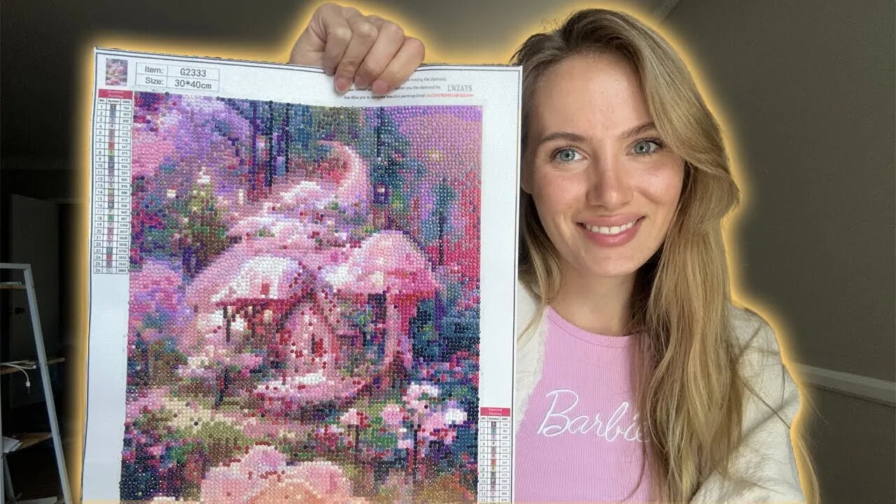 Russian Girl ASMR! Diamond Painting Canvas DIY!!! You Want To Buy It From Me?