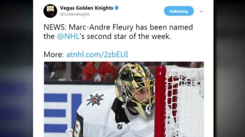 Vegas Golden Knights player named NHL Star of the Week