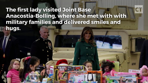 While Libs Celebrated Alabama, Melania Was Making Military Kids' Holidays