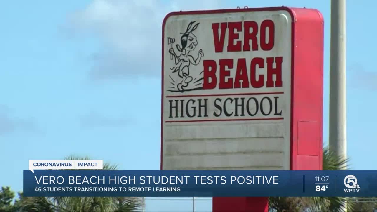 Vero Beach High School student tests positive for COVID-19; 46 other students quarantined