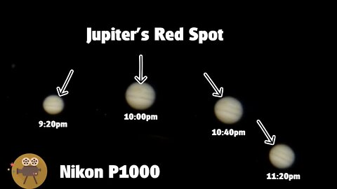 Jupiter's Red Spot movement in 2 hours (October 16-2022) Nikon P1000