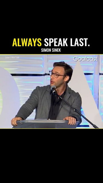 Why You Should Always Be The Last To Speak #Shorts