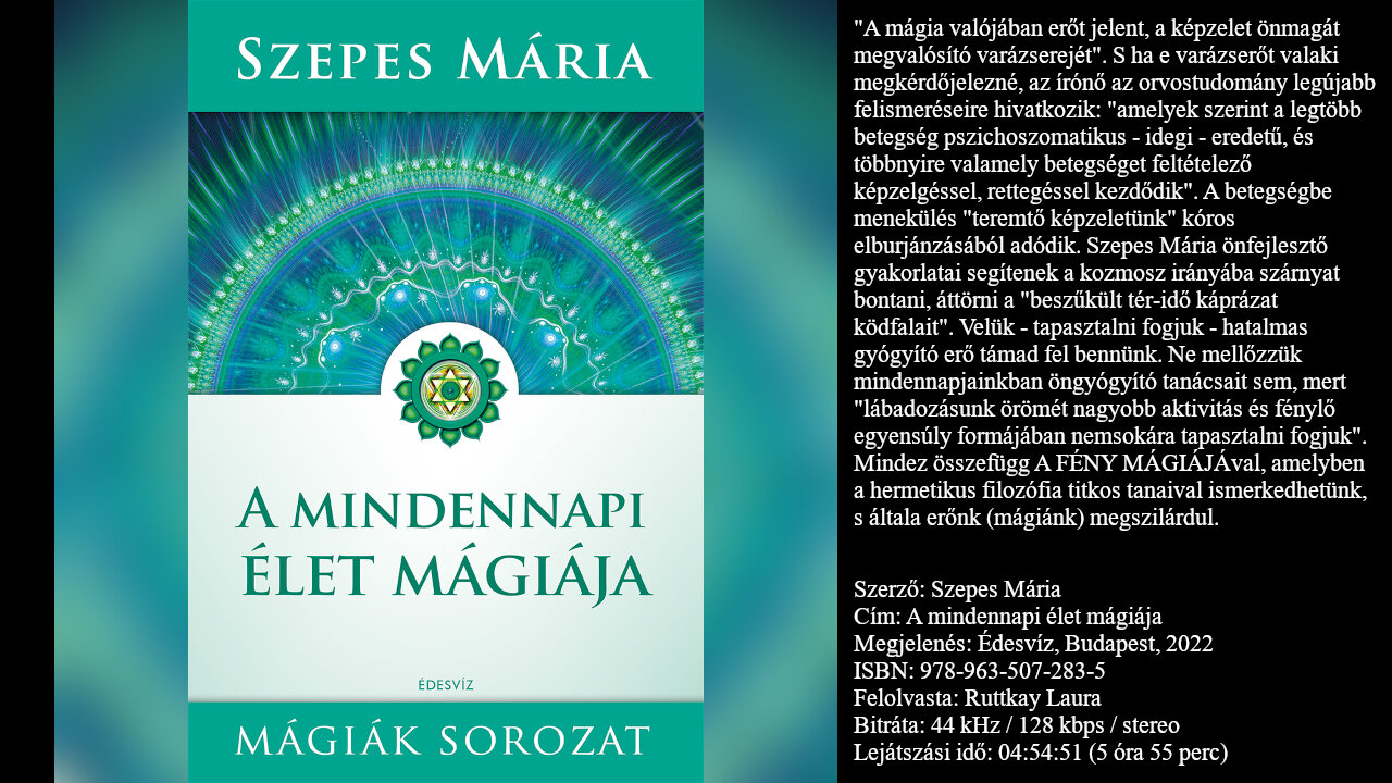 Szepes Mária: A mindennapi élet mágiája. Édesvíz, Budapest, 2022