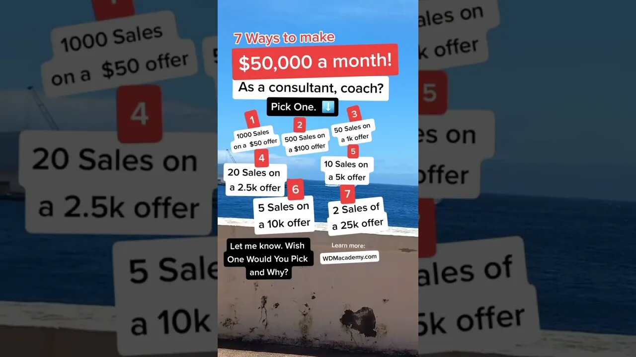7 ways to make $50k a month #consulting #50kamonth #financialfreedom