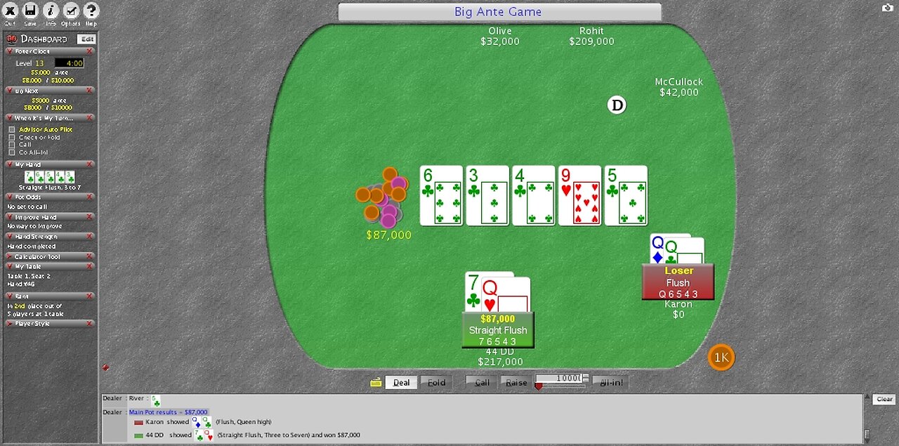 I got a Straight Flush