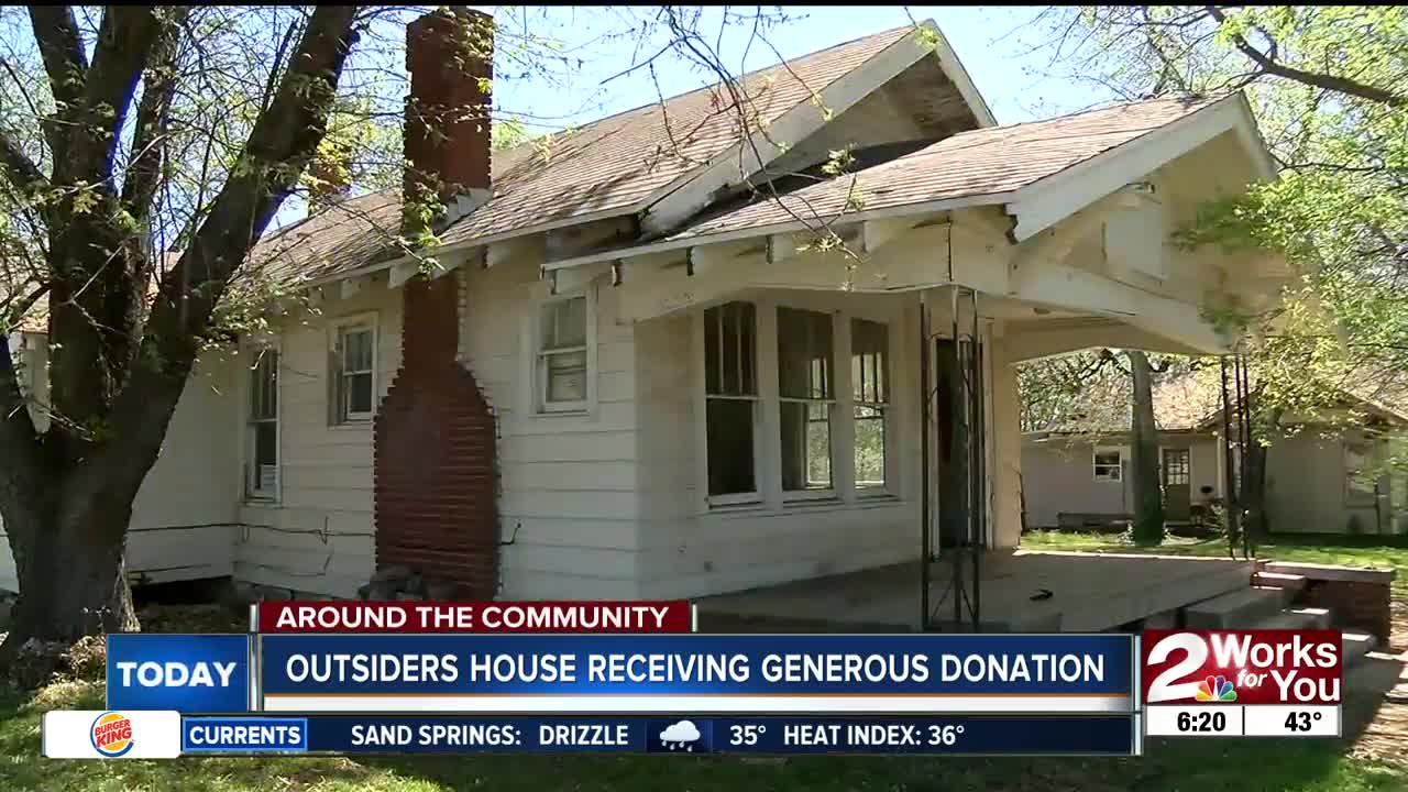 'Outsiders' house receiving generous donation