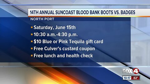 Boots vs. Badges Blood Drive in North Port this weekend