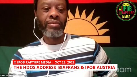 THE HDOS: Mazi Chika Edoziem Address Ipob Austria Via ZOOM | Oct 22, 2022