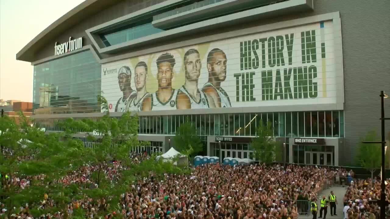 Milwaukee Bucks to open Fiserv Forum for watch parties during NBA Finals away games