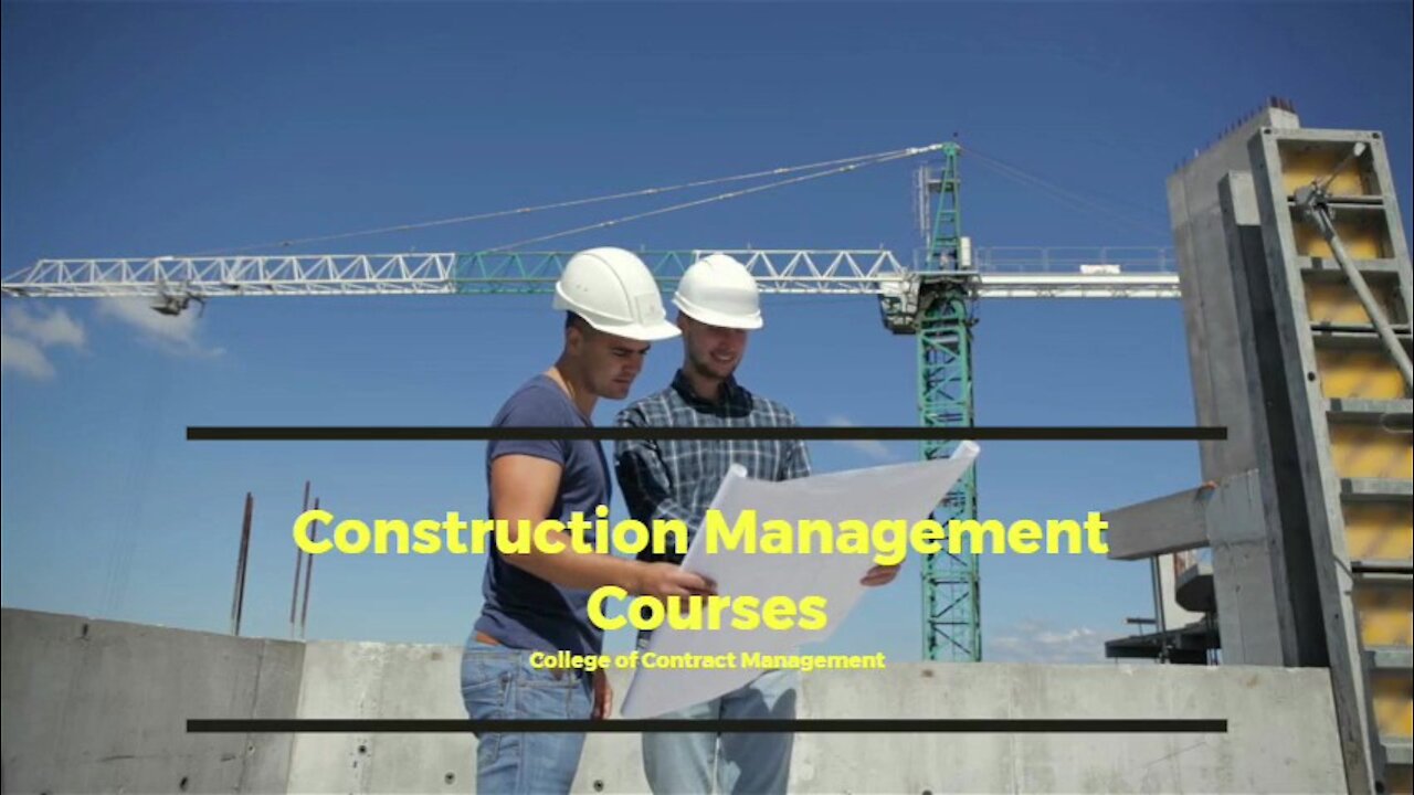 Construction Management Courses Online