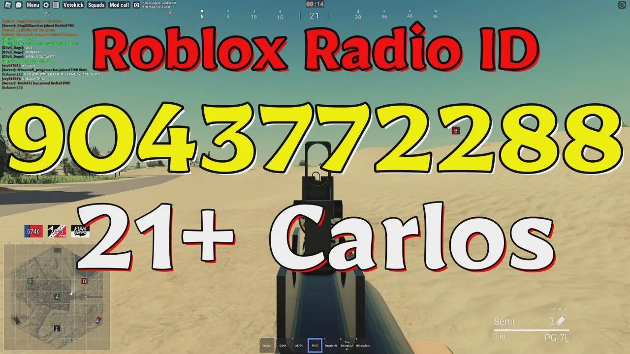 Carlos Roblox Radio Codes/IDs