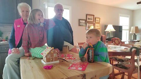 Making gingerbread house and fun together! 12/23/2021