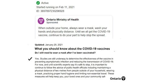 Catching The Government of Ontario in a Flagrant Lie About COVID-19 Vaccine (Evidence in Video)