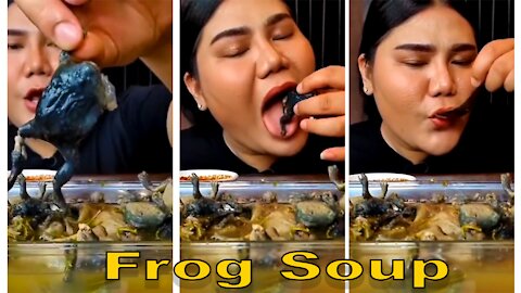 Enjoying a frog soup