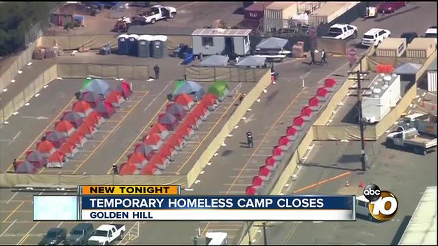 Temporary homeless camp closes