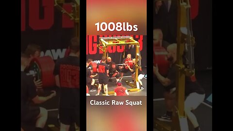 Arm Wrestler squats 1008lbs classic raw!!