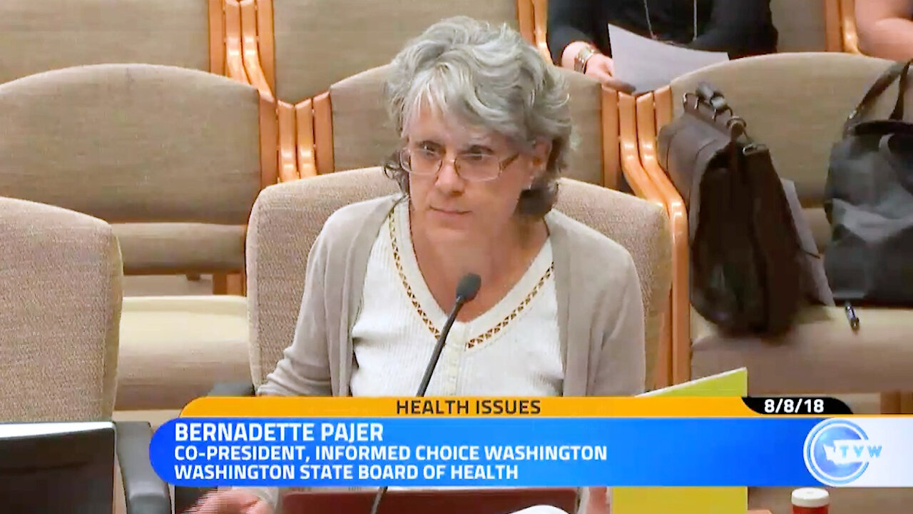 2018: Brave Mom Exposes Vaccine Corruption To WA Board of health