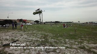 Backyard dwellers in Parkwood mapped out plots for them on the adjacent open land next to the M5. (Video) (EH8)