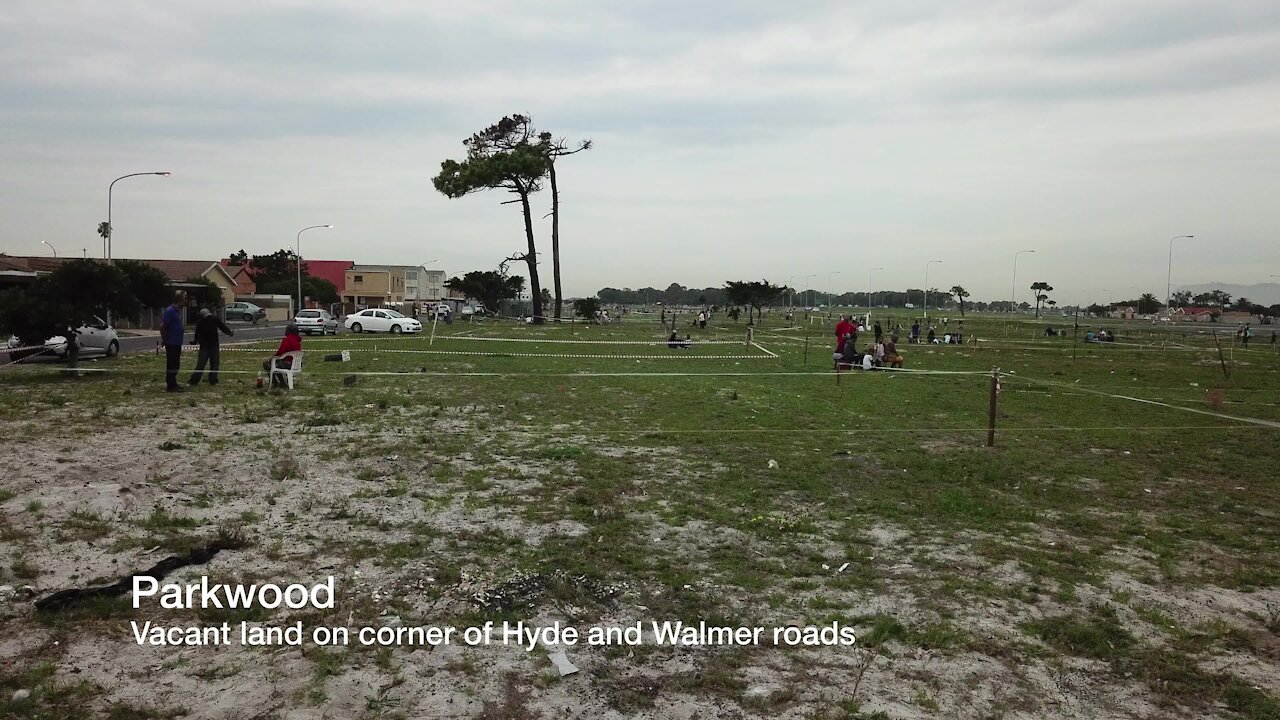 Backyard dwellers in Parkwood mapped out plots for them on the adjacent open land next to the M5. (Video) (EH8)