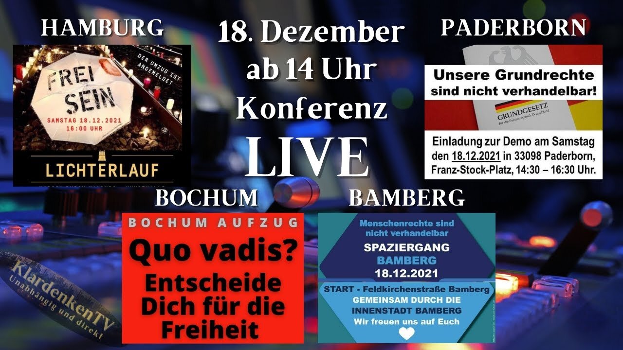 RESTREAM I Konferenzschaltung Bamberg Paderborn Bochum und Hamburg 18.12.2021