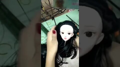 Making hair on a doll / Time Relax Satisfying