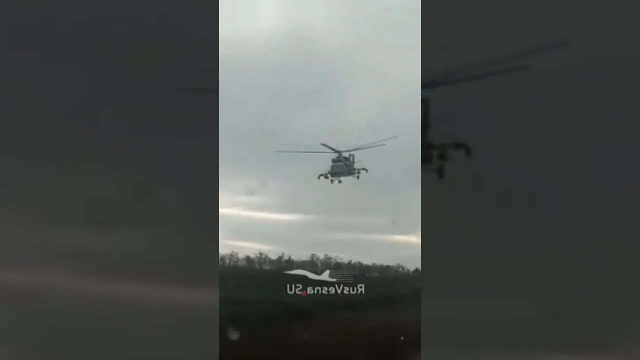 Low flying Russian helicopter's somewhere near the frontline's.