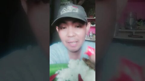 Bakwan sama cabe rawit merah, menu makan