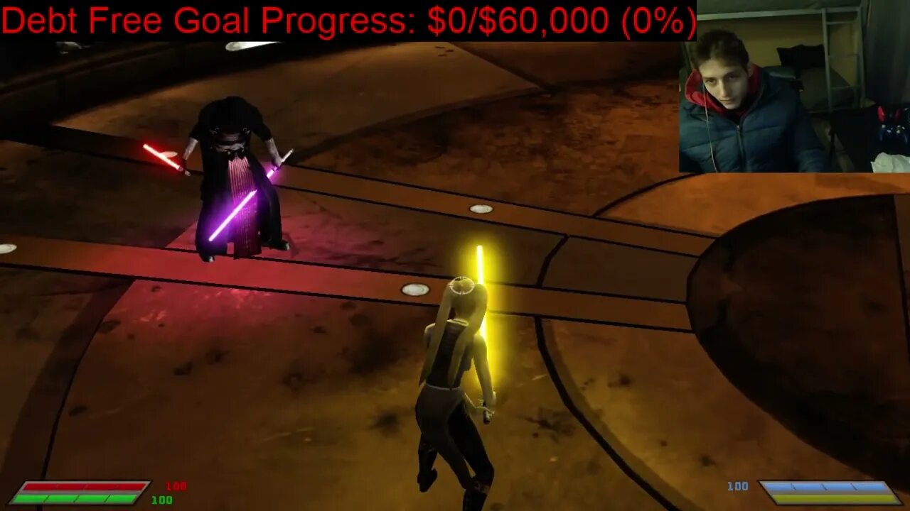 Darth Revan VS Mace Windu In A Battle With Live Commentary In Star Wars Jedi Knight Jedi Academy