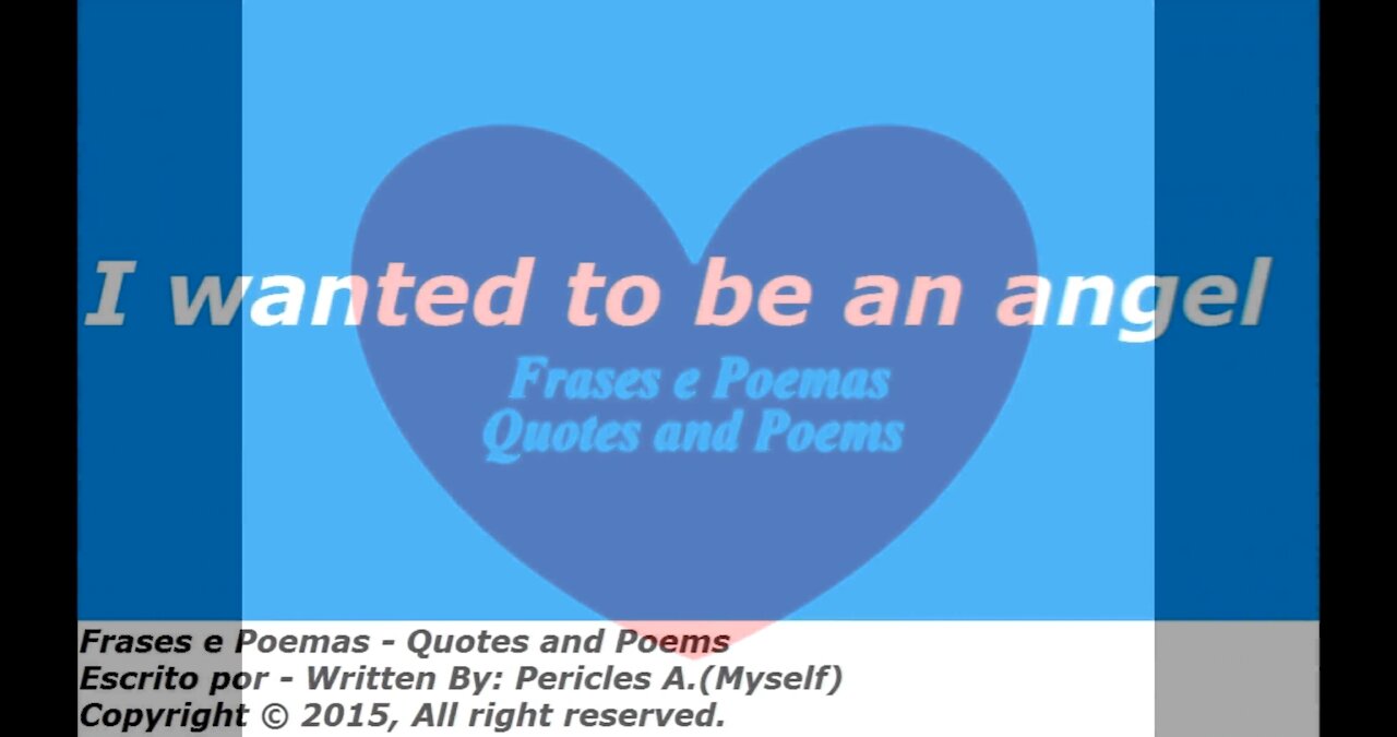 I wanted to be an angel, can't live without you! [Poetry] [Quotes and Poems]