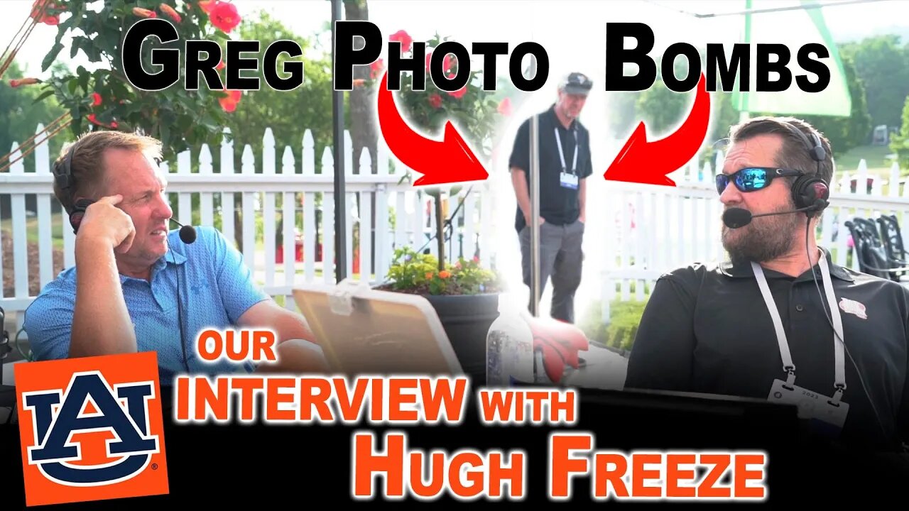 Greg Photo-Bombs Our Interview w/ Hugh Freeze