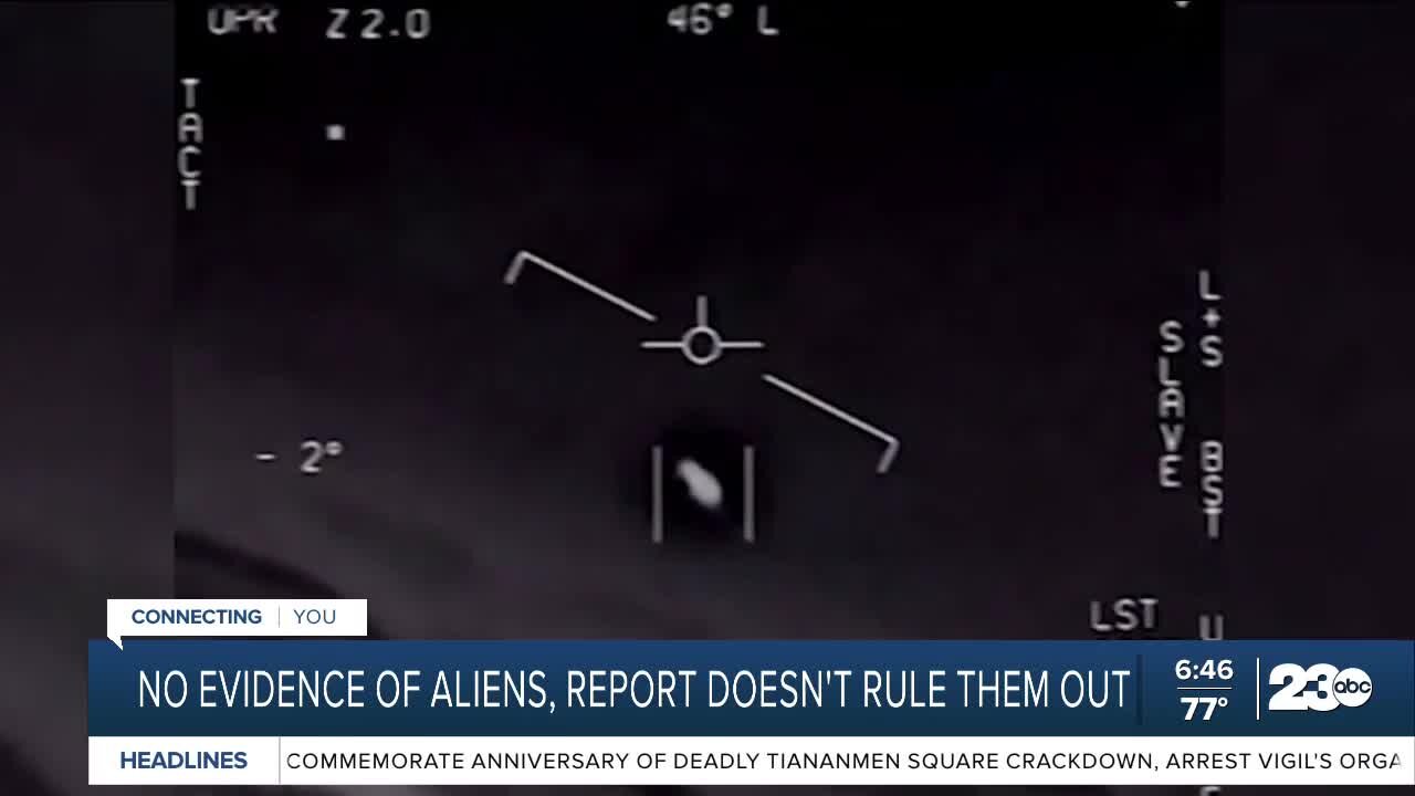 No evidence of aliens, report doesn't rule them out