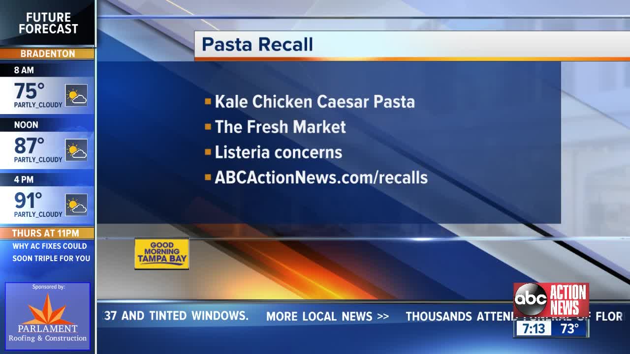 Kale Chicken Caesar Pasta sold at The Fresh Market recalled