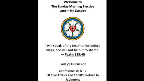 22--3-27 Sunday Elective - Augsburg 16 & 17