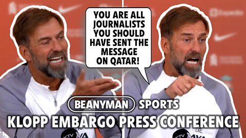 'You JOURNALISTS should have sent message on Qatar!' | EXPLOSIVE KLOPP RANT | Tottenham v Liverpool