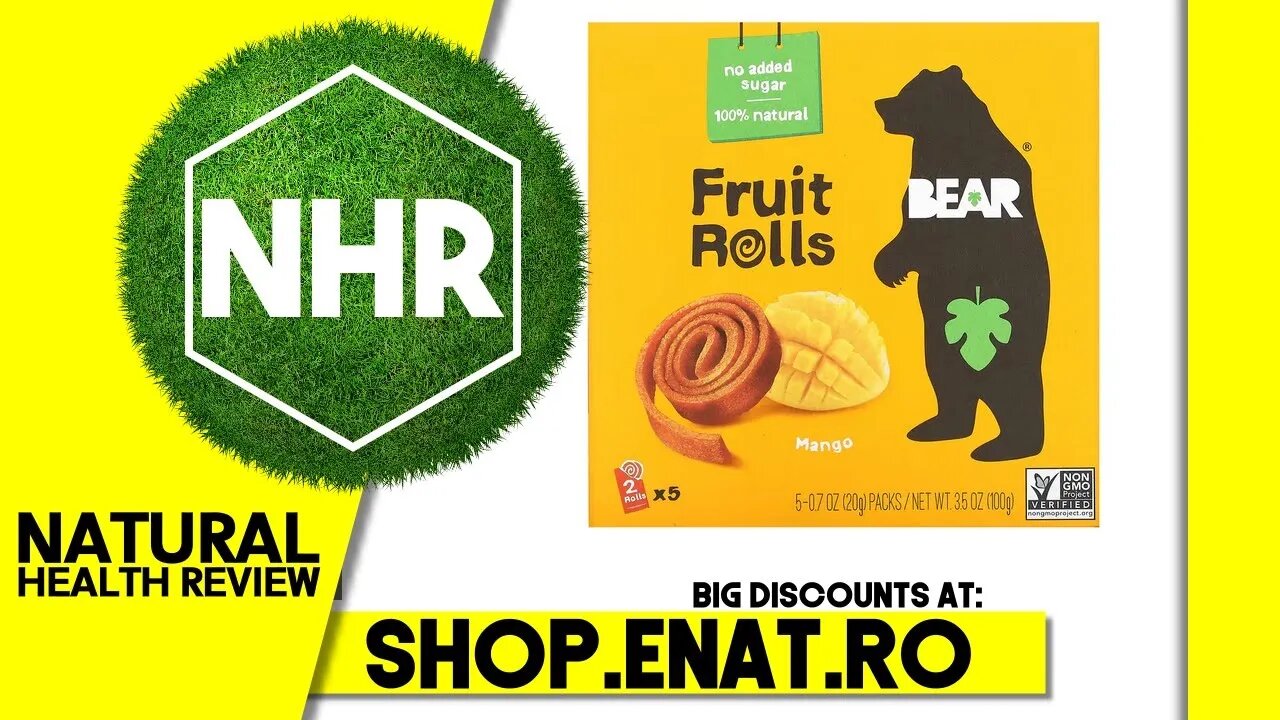 Bear, Fruit Rolls, Mango, 5 Packs, 0.7 oz (20 g) Each