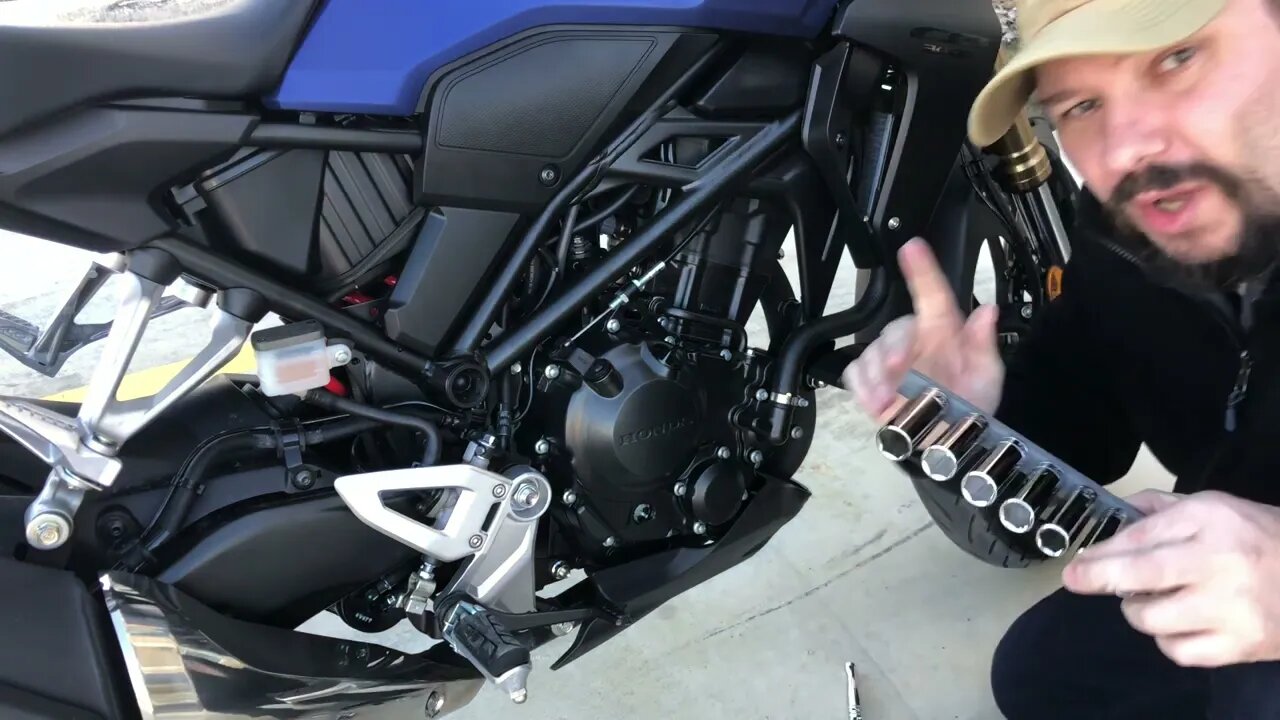 Installing T-REX Racing Frame Sliders on a Honda CB300R